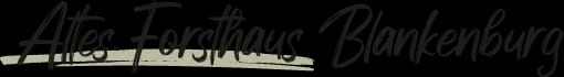 Altes Forsthaus Blankenburg - Logo